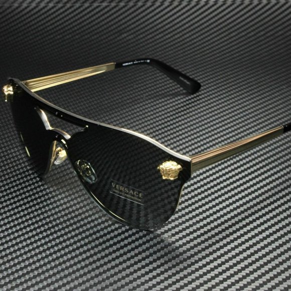 Ladies Versace Gold Medusa 42mm Sunglasses